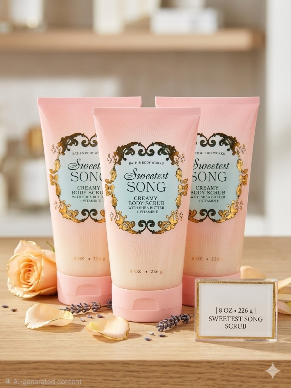 Bath & Body Works Sweetest Song Creamy Body Scrub — Pink